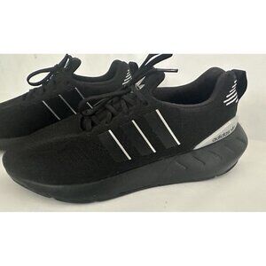 adidas Originals Swift Run 22 Core Black Knit Running Sneakers Womens New No Box